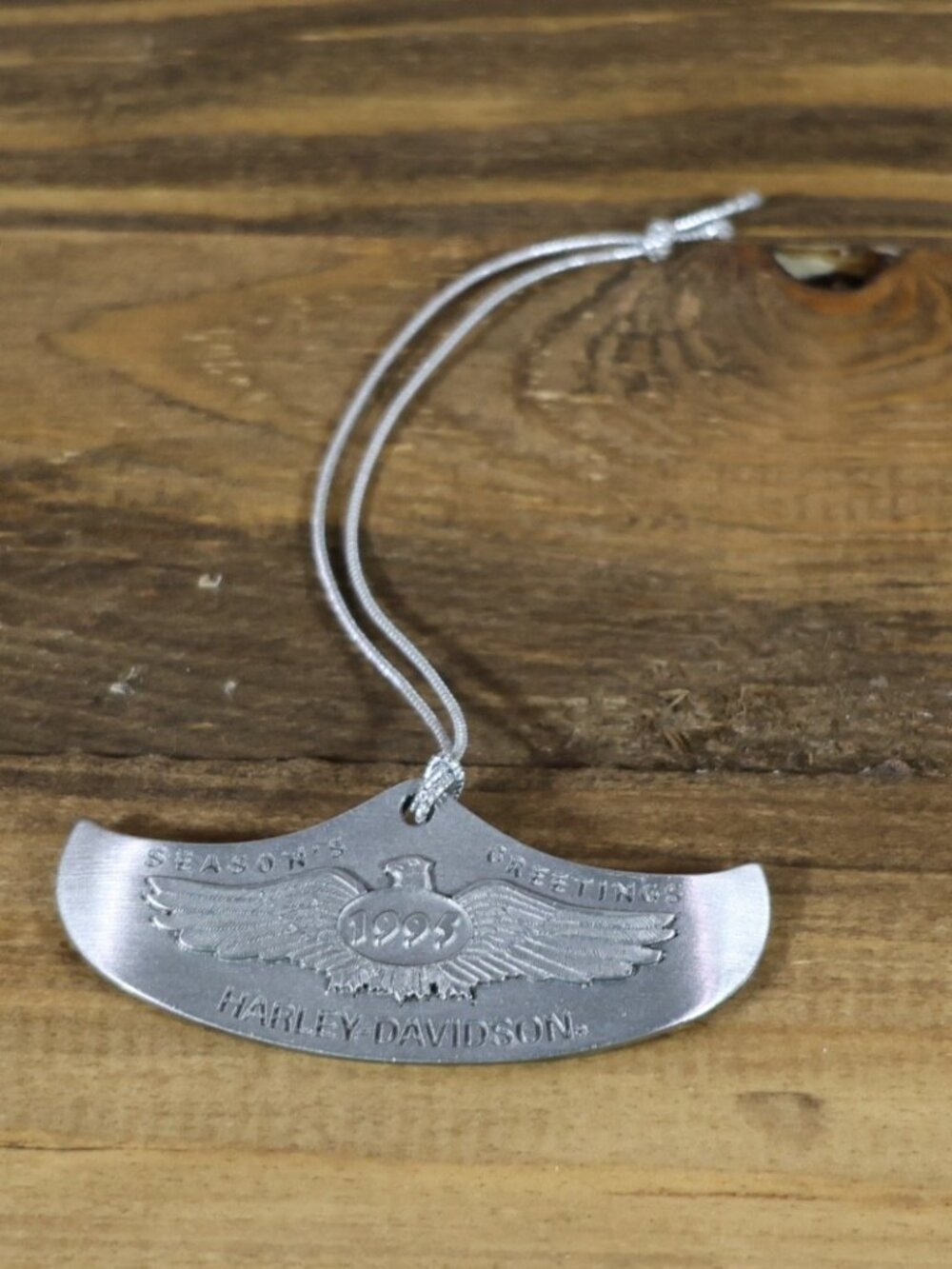 Harley 1995 Employee Dealer Christmas Ornament Rare Pewter